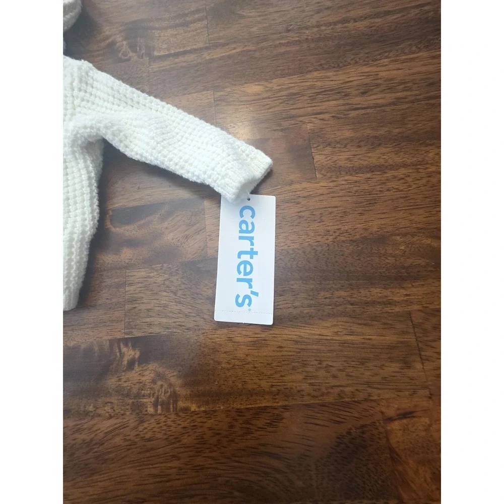 Carters New Born White Button-Up Hoodie New With Tag Sku5